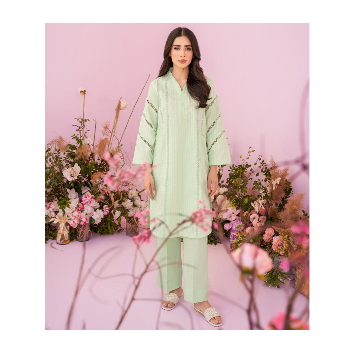 Pastel Mint Towny – 3Pc Solid Suit-HA