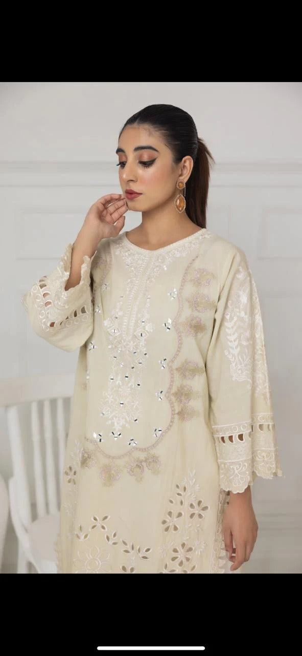 Kurta with Cutwork Pants.