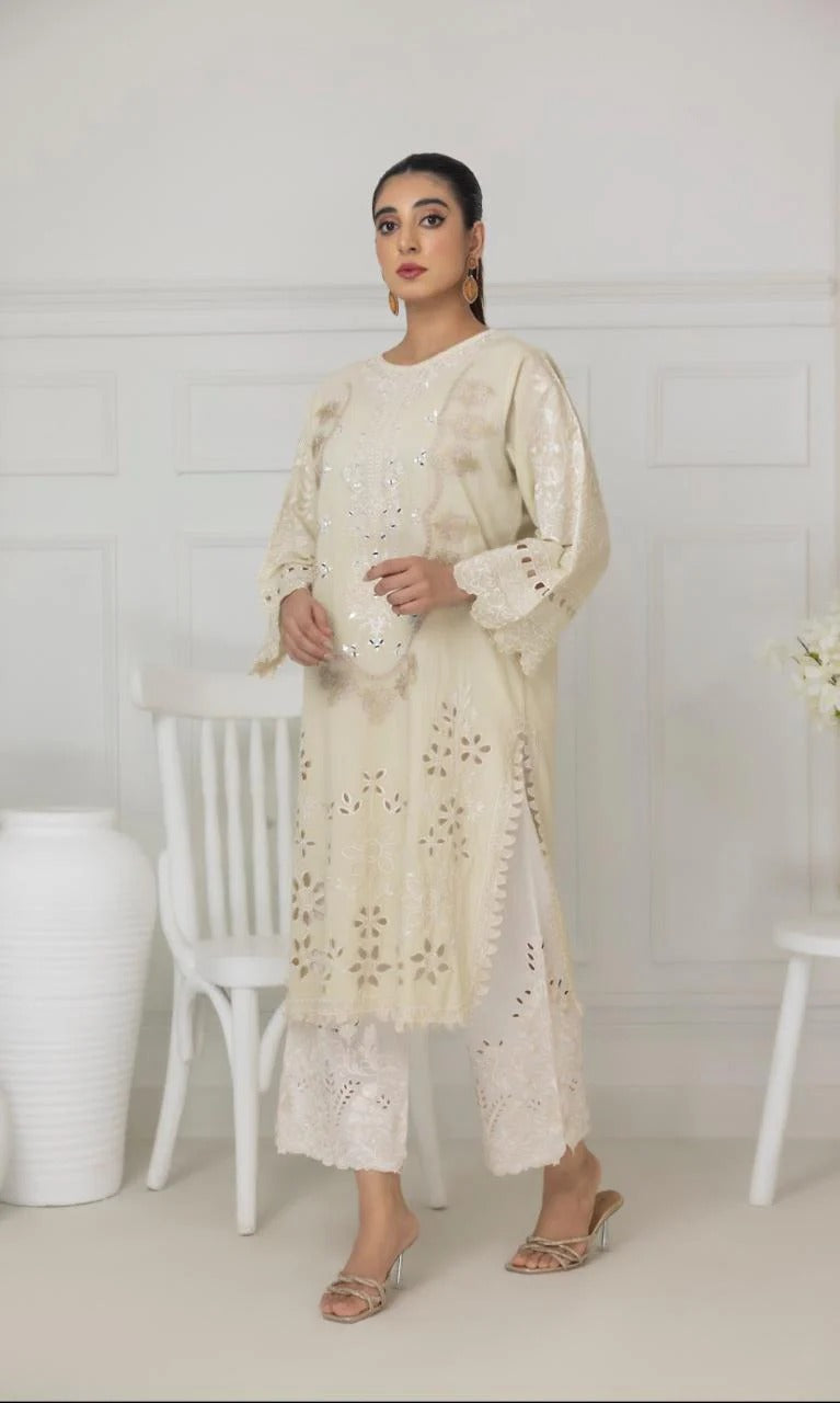 Kurta with Cutwork Pants.